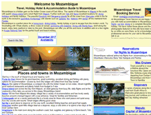 Tablet Screenshot of mozambiquetravelservice.com